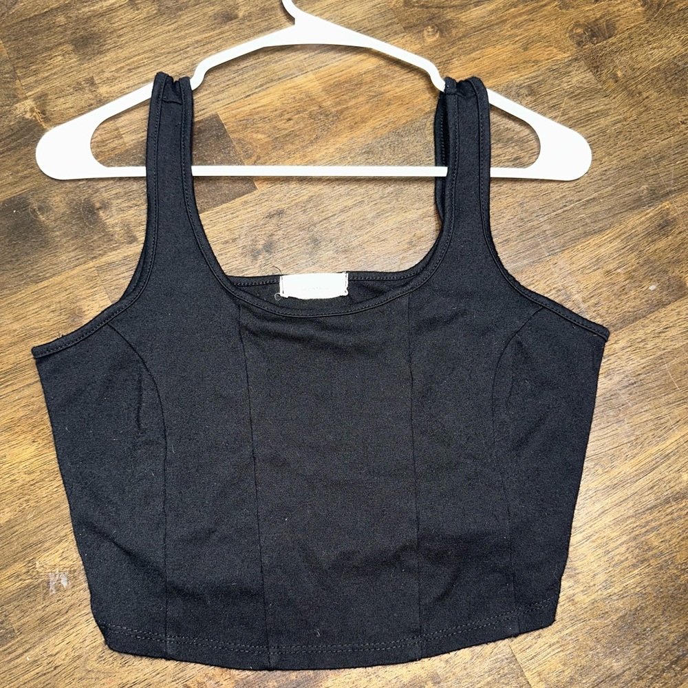 Women’s Altar’d State Cropped Black Tank Top. Size Medium
